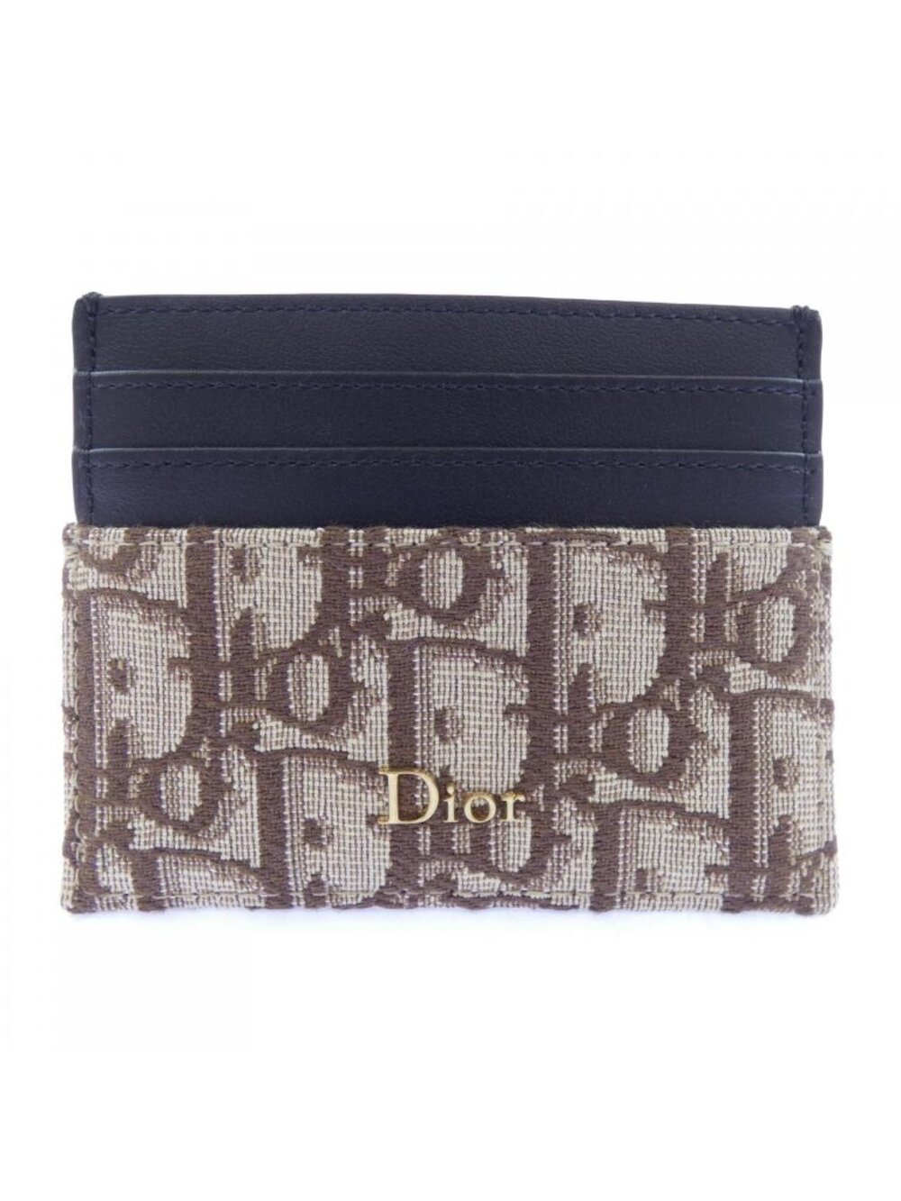 Dior Card Case Holders Brown
